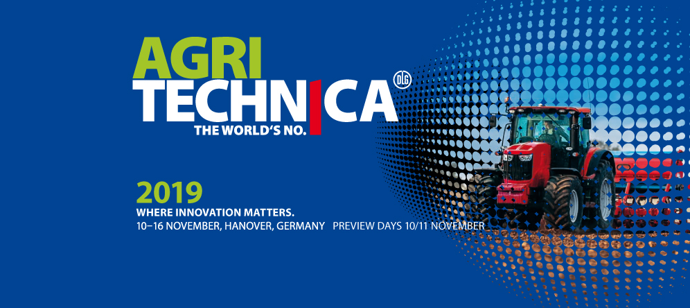 AgriTechnica 2019 пройдет с 10 по 16 ноября в Германии, Ганновер | Посетите нас на стенде 06 B 11