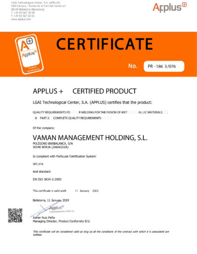 VAMAN EN ISO 3834-2-2015 EN